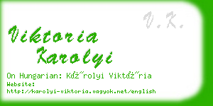 viktoria karolyi business card